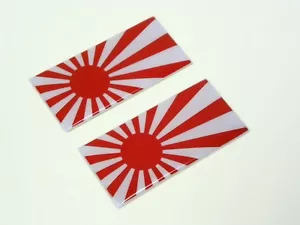JAPANESE JAPAN RISING SUN FLAG CAR TRUCK BADGE EMBLEMS - Picture 1 of 1