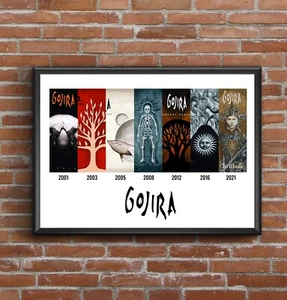 Gojira - Diskographie - Multi Album Kunst Posterdruck - tolles Weihnachtsgeschenk - Bild 1 von 12