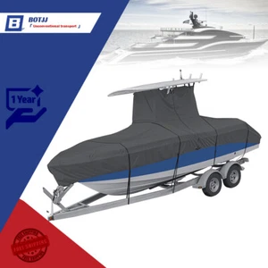 Heavy Duty Center Console T-Top Boat Cover 20-22FT 22-24FT Gray 420D USA - Picture 1 of 17
