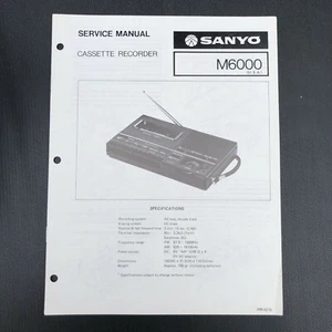Sanyo M6000 Kassettenrekorder Servicehandbuch - Bild 1 von 4