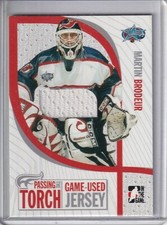 2005 ITG Passing the Torch Memorabilia #PTT4 Martin Brodeur JERSEY /100*