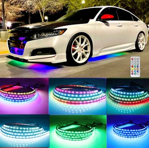 6pcs RGB Multicolor Underglow LED Kit Neon Strip Lights For Honda Civic Accord - Picture 1 of 14