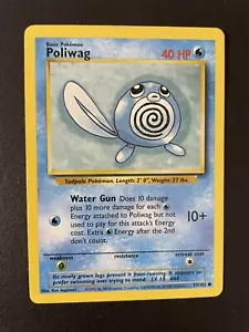 Poliwag | Set base quasi nuovo illimitato 59/102 | carta Pokemon 1999 vintage - Foto 1 di 2