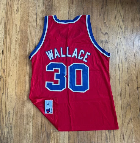 Washington Bullets Rasheed Wallace Vintage 90’s Champion Jersey Mens 44 L NWT Cover