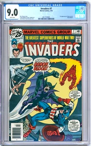 Cómics blancos de Marvel 1976 de Invaders 7 con calificación 9,0 en muy buen estado/nuevo en estado - Imagen 1 de 2