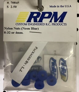 Rpm Nylon Nuts #70845 Neon Blue - Picture 1 of 1