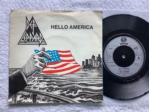 DEF LEPPARD Hello America 7" 1980 Rock Heavy Metal NWOBHM Motorhead Iron Maiden - Picture 1 of 6