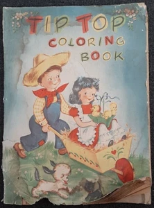 Vintage Large TIP TOP Coloring Book some unused - Picture 1 of 5