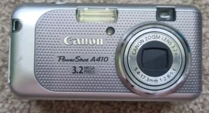 Canon Digital Camera PowerShot A410 3.2MP Silver - E18 Lens Fault - Picture 1 of 6