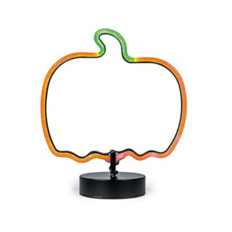 Lámpara de mesa LED de calabaza efecto neón a pilas Premier Decorations 25 cm Foto 1 de 1