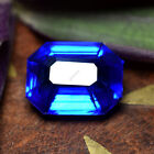 8.15 Ct Natural Tanzanite Blue Brilliant Emerald Cut Loose Gemstone Certified