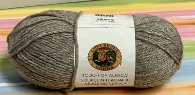 NEW skein Lion Brand Touch of Alpaca yarn Taupe 123 - Image 1 of 4