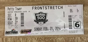 2014 Daytona 500 Full Used Nascar Race Ticket Winner Dale Earnhardt Jr    - Picture 1 of 7