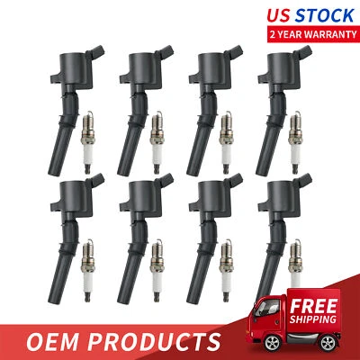 8 Ignition Coil+ Spark Plug for 2004-2019 Ford E-450 Super Duty 5.4L 6.8L DG508 Foto 1 de 4