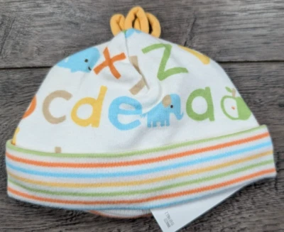 男宝宝女宝宝衣服新款 Gymboree Preemie 5 磅长颈鹿字母帽无檐帽 — 第 1/2 张图片