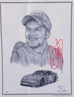 Dale Earnhardt Jr Signed (Dale Adkins) Budweiser 11x14  Lithograph Print JSA - Image 1 of 2