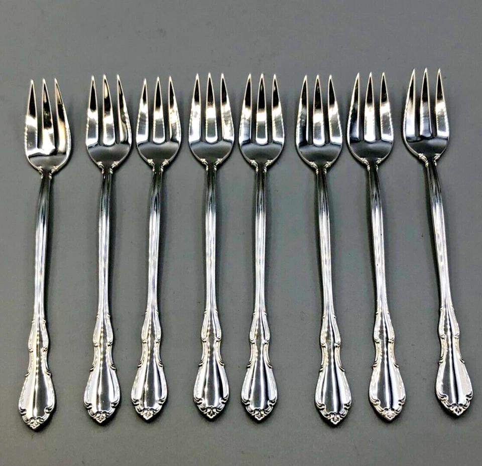 Juego de 8 tenedores de cóctel Fontana by Towle de plata de ley de 5,5" Foto 1 de 4