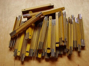 30 REGLAS DE CARPINTERO PLEGABLES SOVIÉTICAS UCRANIANAS URS DE COLECCIÓN MADERA Y ACERO - Imagen 1 de 6