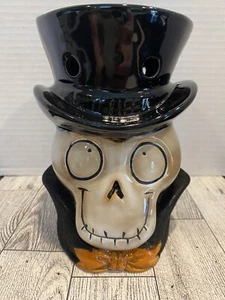 Yankee Candle Boney Bunch Skull Head Skeleton Wax Tart Warmer Halloween 6.5" - Picture 1 of 10