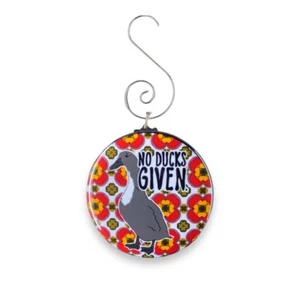 No Ducks Given Ornament Handmade Christmas Tree Decor Pet Portrait Gift 2.25" - Picture 1 of 5