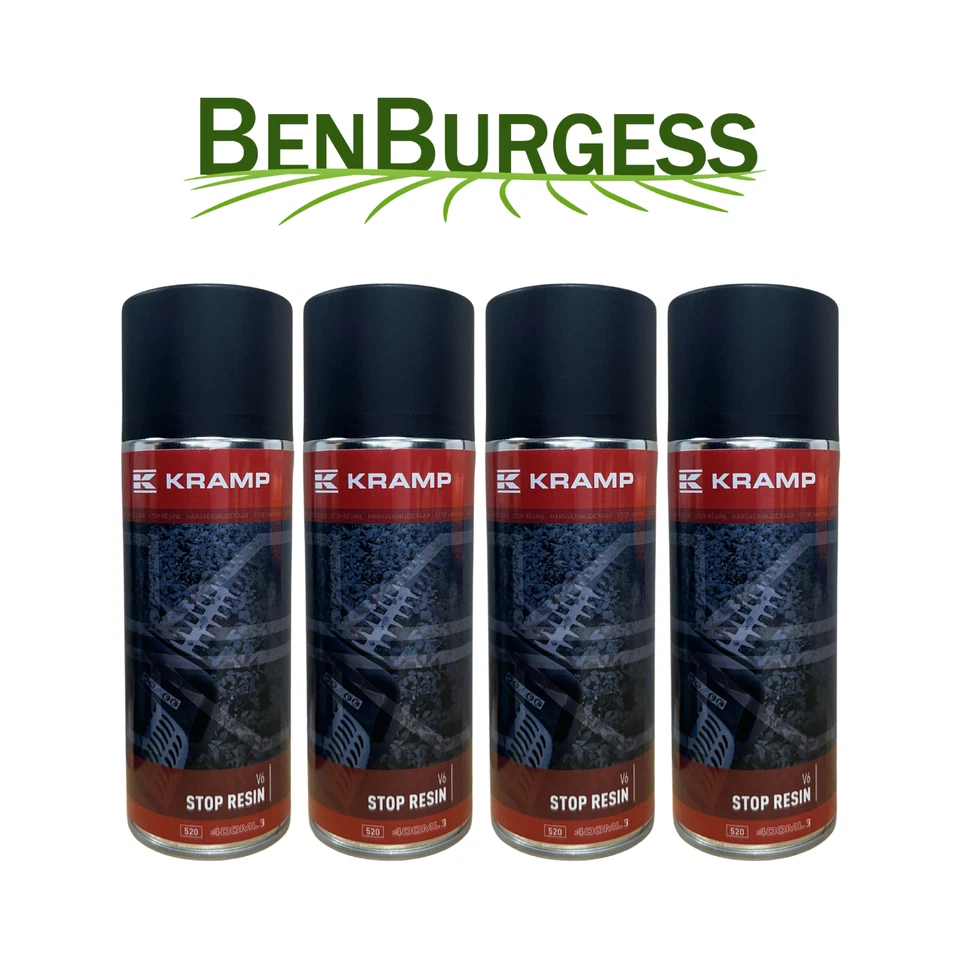 Kramp Resin Remover Spray 4 X 400ml Stihl Hedgecutter hedge trimmer Cleaner