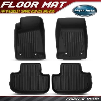4x Alfombrillas laterales delanteras y traseras para Chevrolet Camaro 2010 2011 2012-2015 2 puertas Foto 1 de 4