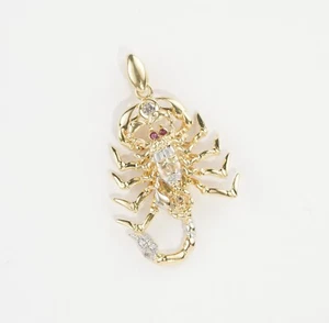 18ct Custom Solid Yellow Gold Scorpion Zodiac Pendant 750 18k - Picture 1 of 7
