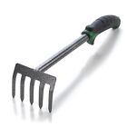 Edward Tools Hand Cultivator Mini Rake - Ergogrip With Bend Proof Carbon Stee...