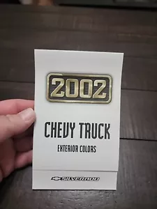 Chevrolet Silverado 2002 colores exteriores literatura de ventas/folleto, Chevy - Imagen 1 de 6