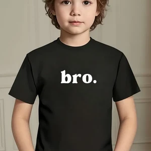 BRO. Camiseta para niños Camiseta minimalista Hermano Camiseta para niños Big Bro Little Bro Camiseta - Imagen 1 de 20