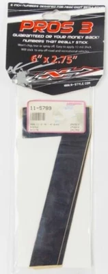 N-Style Pros 6"x2.75" Black Number 7 Decal [3 Pack] NIII-7B - Image 1 of 4