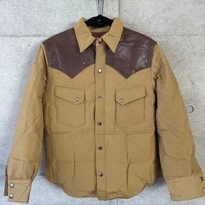Sugar Cane Men's Quilted Jacket, Size S, Beige/Brown - Picture 1 of 13
