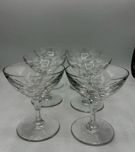 Vintage VAL ST LAMBERT Riviera Champagne Sherbet Coupes Glasses Set of 6 Belgium - Picture 1 of 6
