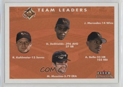 2001 Fleer Tradition Ryan Kohlmeier Delino DeShields Albert Belle Mike Mussina - Image 1 of 2
