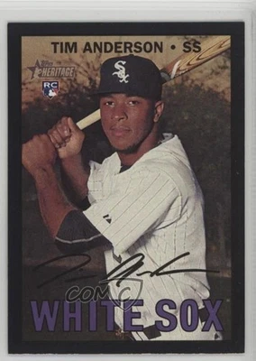 Topps Heritage High Number 2016 Wal-Mart Black Border Tim Anderson novato radiocontrol Foto 1 de 2