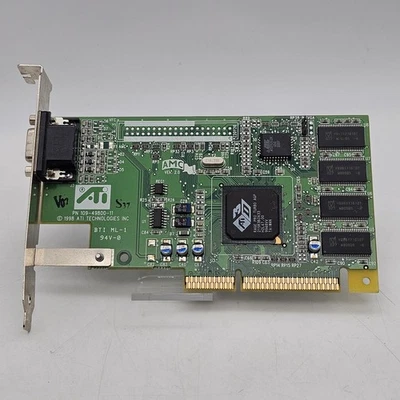 ATI RAGE PRO TURBO 109-49800-11  (0125-21000) 8MB AGP VGA CARD Vintage Retro  - Image 1 of 4