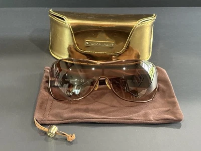 Gafas de sol Tory Burch TY6017 291/13 Shield Aviator marrón degradado estuche dorado Foto 1 de 4