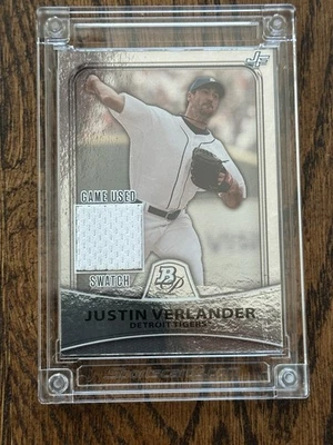 Tarjeta Jersey Fusion 2009 usada en juegos con Future HOF Justin Verlander Foto 1 de 4