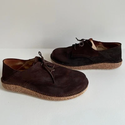Birkenstock Gary Brown Suede Leather Lace Up Oxford Shoes EU 44 US 12 Flawed - Image 1 of 4