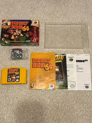 Donkey Kong 64 Nintendo 64 N64 AUTHENTIC Complete in Box CIB Expansion Pak CLEAN - Image 1 of 4
