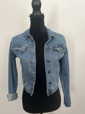 Old Navy Girls Size Youth XL (14) Denim Jean Jacket, Medium Blue Wash - Image 1 of 4