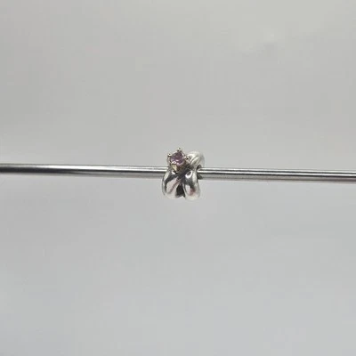 Pandora Charm Gold Two Tone Amethyst Love Knot Genuine ALE 925 790371AM - Image 1 of 4