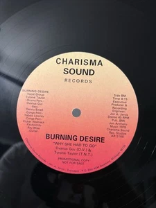 Burning Desire Why She Had To Go LP Charisma BOOT Promo - Picture 1 of 8