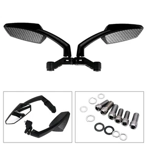 2pcs 8/10mm Wing Side Mirrors Carbon fiber Look - Picture 1 of 4