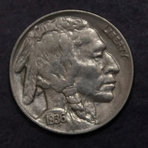 1936 Buffalo Nickel AU Lot F 678 - Picture 1 of 2