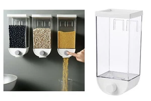 Dispenser cereali da parete 1.5L contenitore erogatore distributore per alimenti - Foto 1 di 7