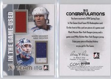 2013-14 In the Game-Used Gold Mark Messier Mike Richter #TIR-23 HOF