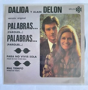 DALIDA Y ALAIN DELON -PALABRAS....PALABRAS- 1973 MEXICAN 7¨EP PS + INSERT - Picture 1 of 5