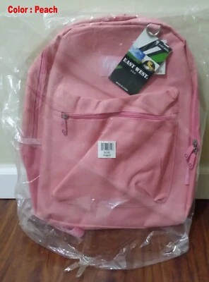 EAST WEST USA - Student School Backpack Book Bag "16.5x13x5” Peach Color - Image 1 of 3