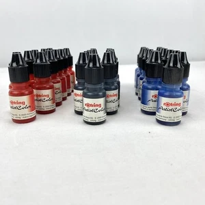 35 Professional ROTRING Artist Color Ink Watercolor Colour 10ml Red Black Blue - Picture 1 of 6